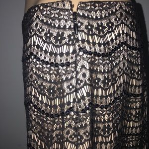 Ann Taylor black lace skirt size 6